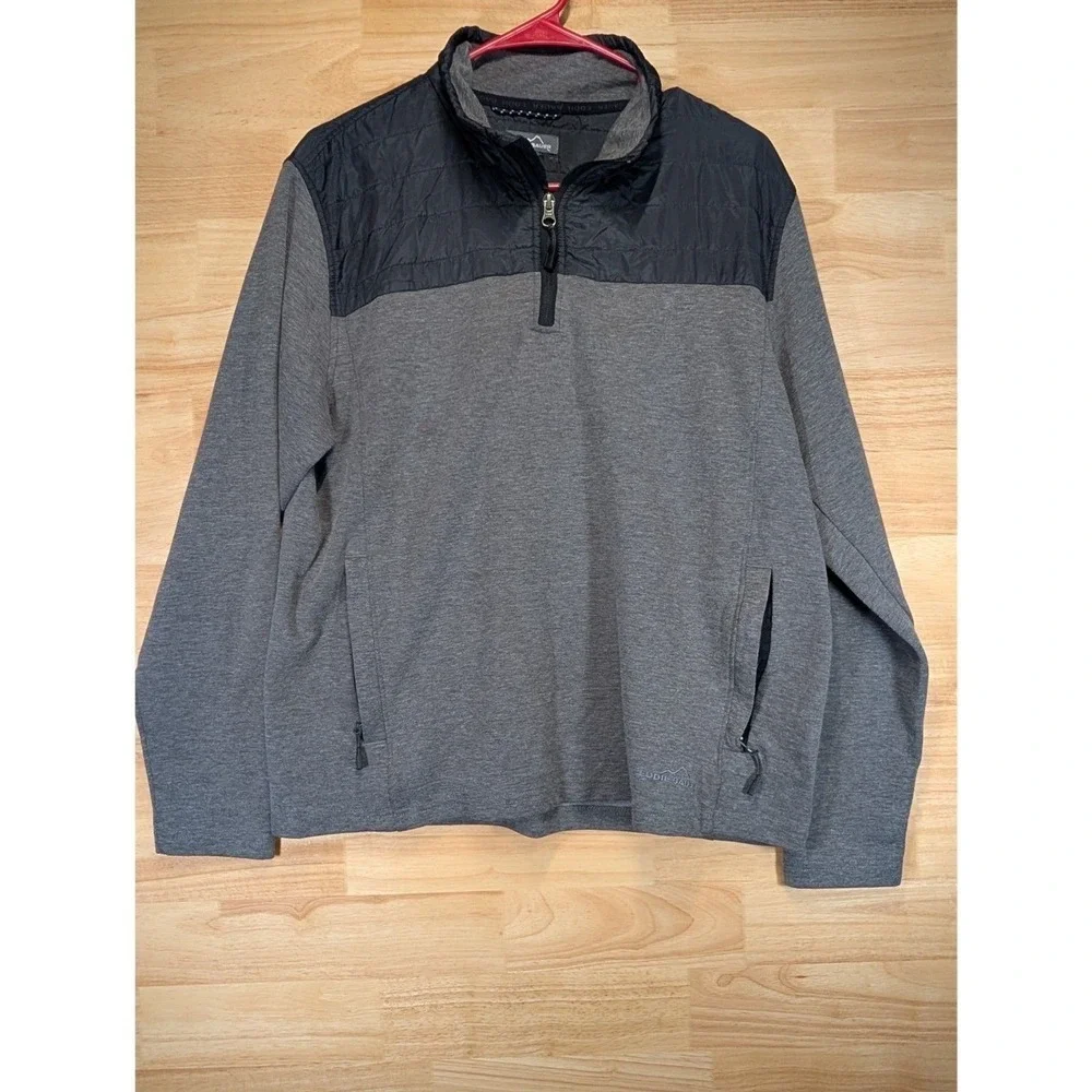 Eddie Bauer Quilted 1/4 Zip Pullover Jacket Sweater - Men's Size Medium (M)